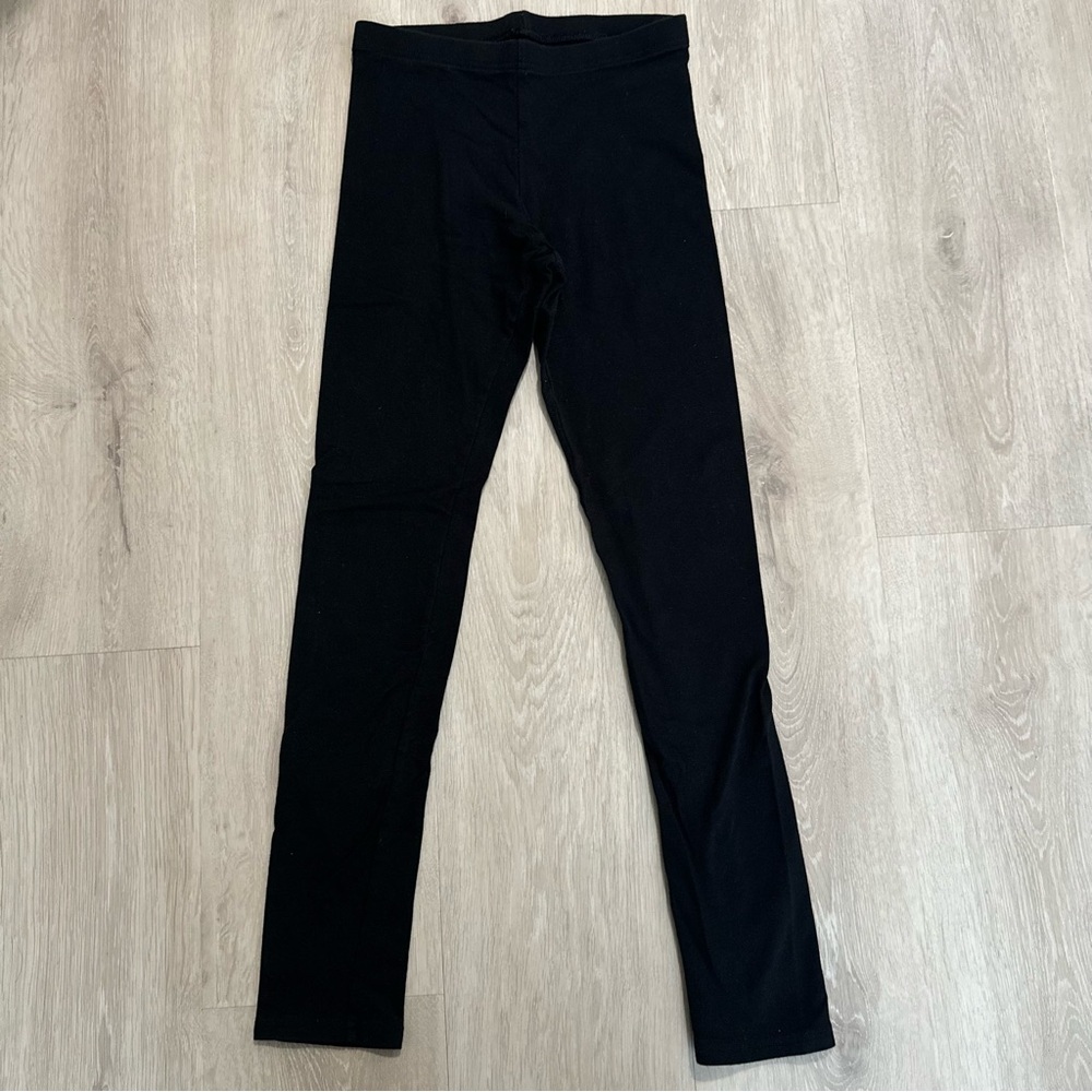 Kids Old Navy Girls Black Cotton Stretch Leggings Pants XL 14/16